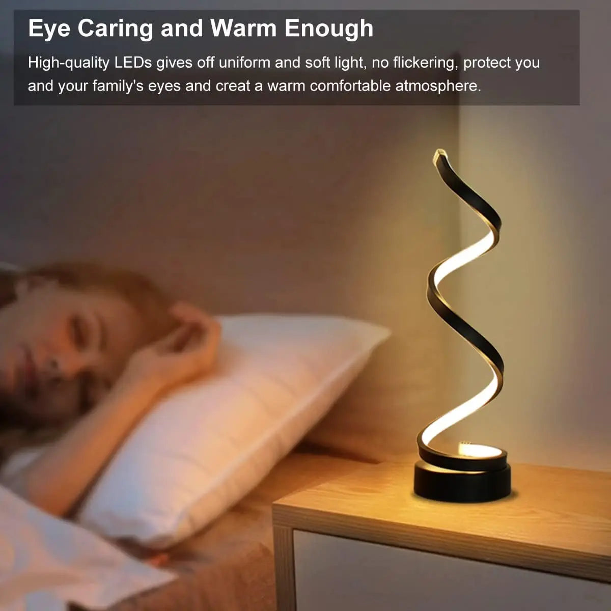 Spiral Dimmable LED Table Lamp