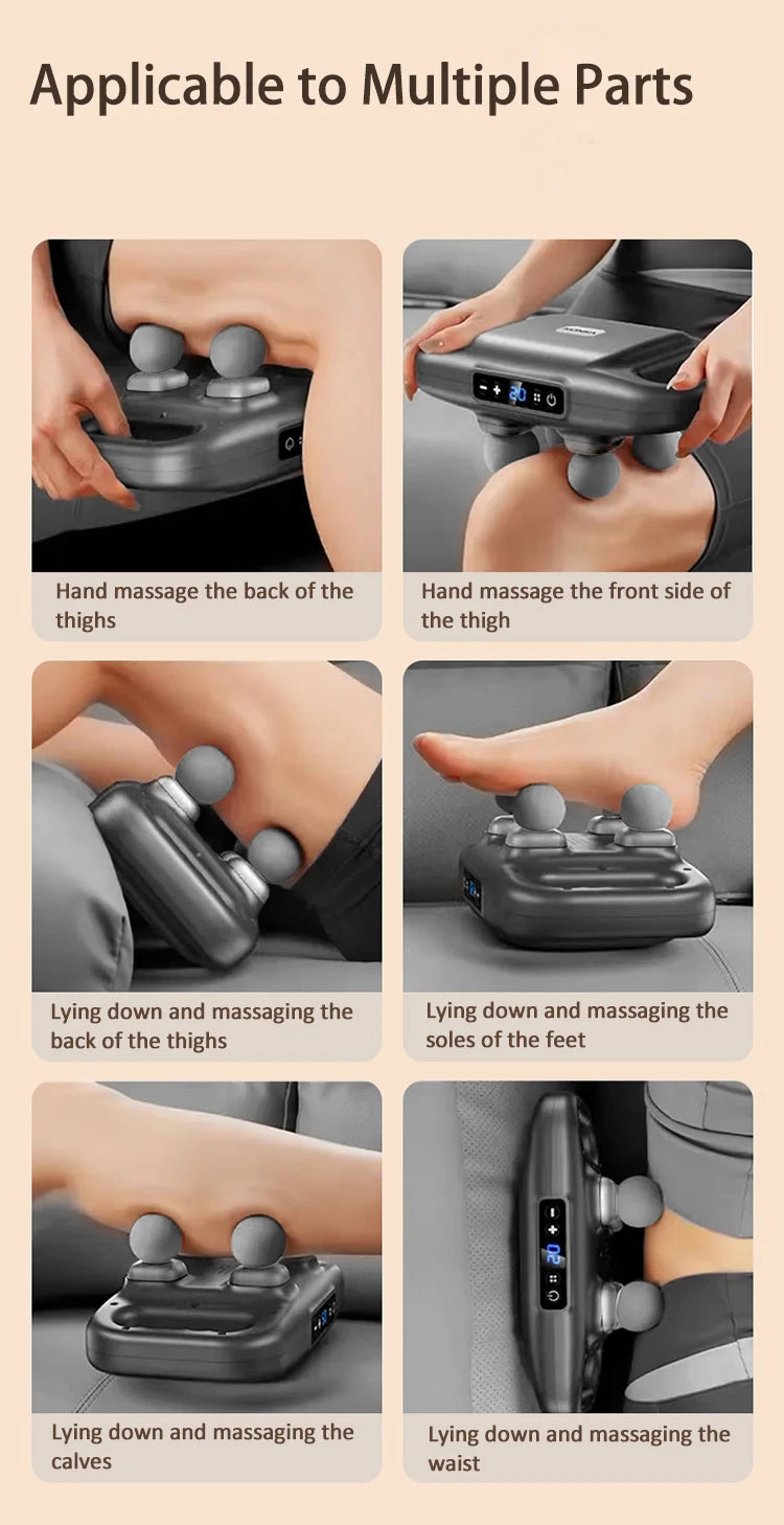 4-Head Fascia Gun Massager