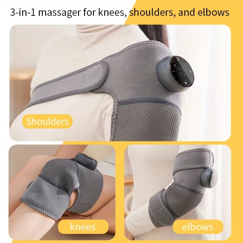 Rechargeable heated knee massager