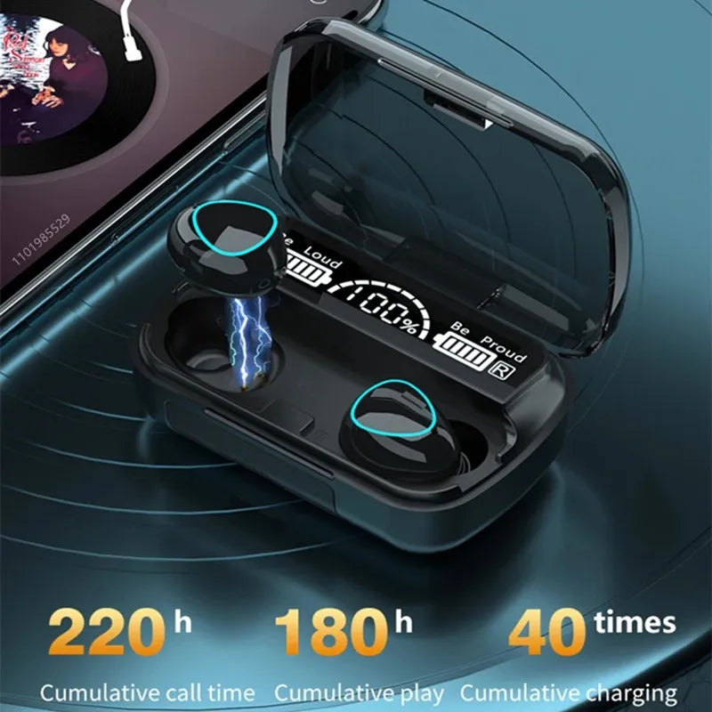 LED Wireless Headphones Earbuds