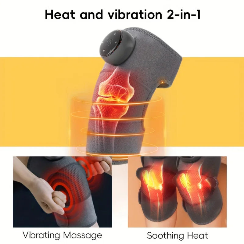 Rechargeable heated knee massager